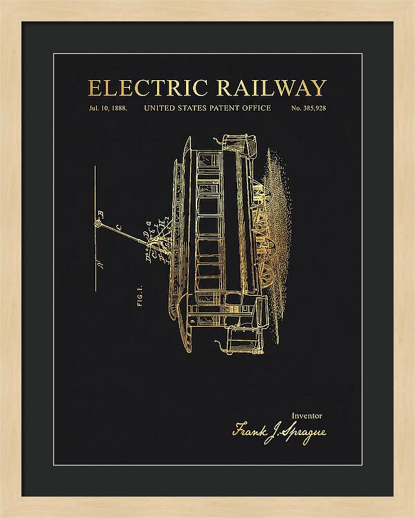 Electric Railway Gold Patent Us385928