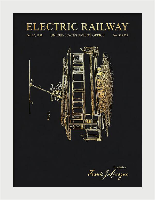 Electric Railway Gold Patent Us385928