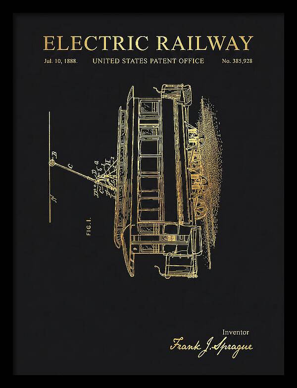 Electric Railway Gold Patent Us385928
