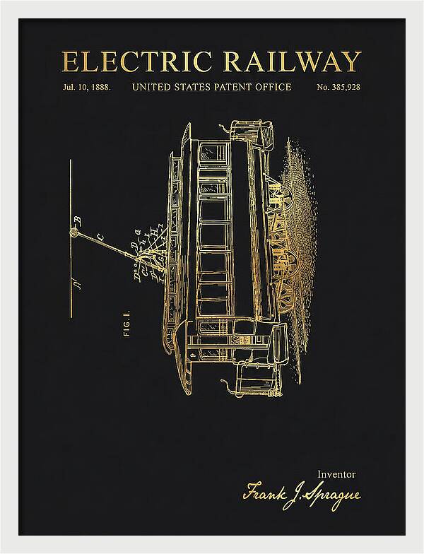 Electric Railway Gold Patent Us385928