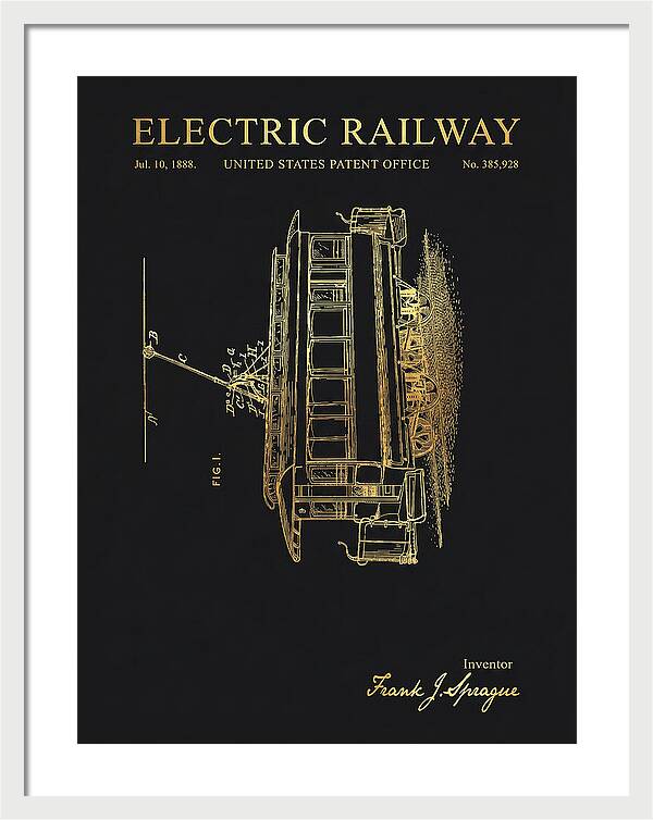 Electric Railway Gold Patent Us385928