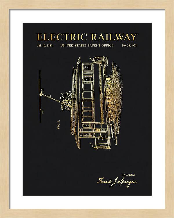Electric Railway Gold Patent Us385928