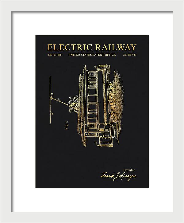 Electric Railway Gold Patent Us385928