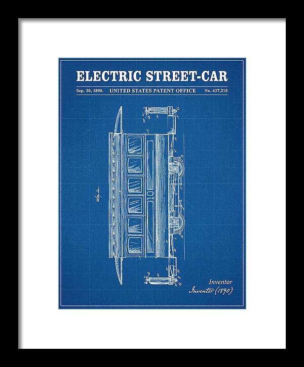 Electric Street Car Blueprint Patent Us437210
