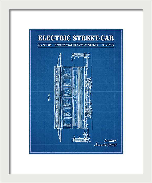 Electric Street Car Blueprint Patent Us437210