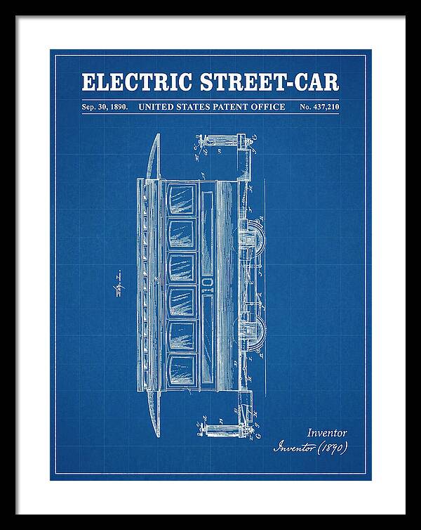 Electric Street Car Blueprint Patent Us437210