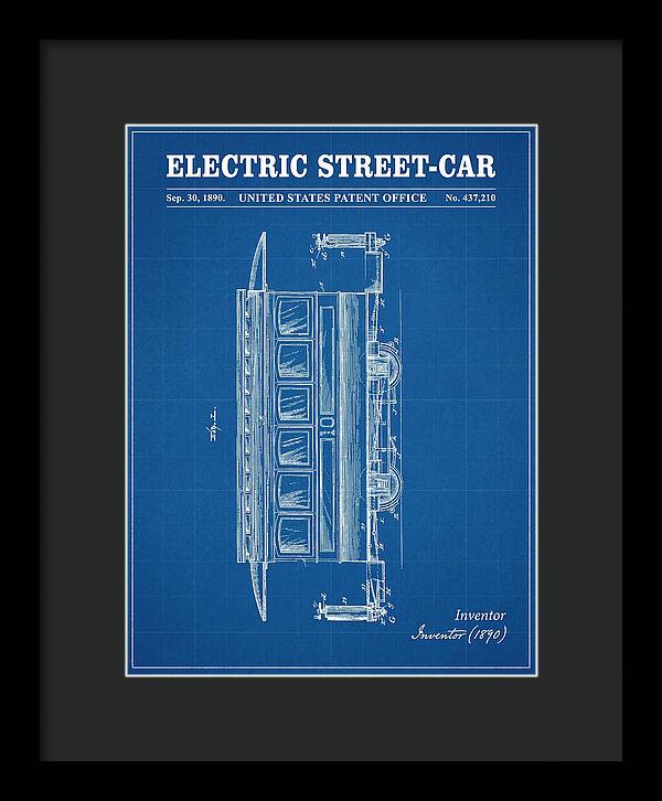 Electric Street Car Blueprint Patent Us437210
