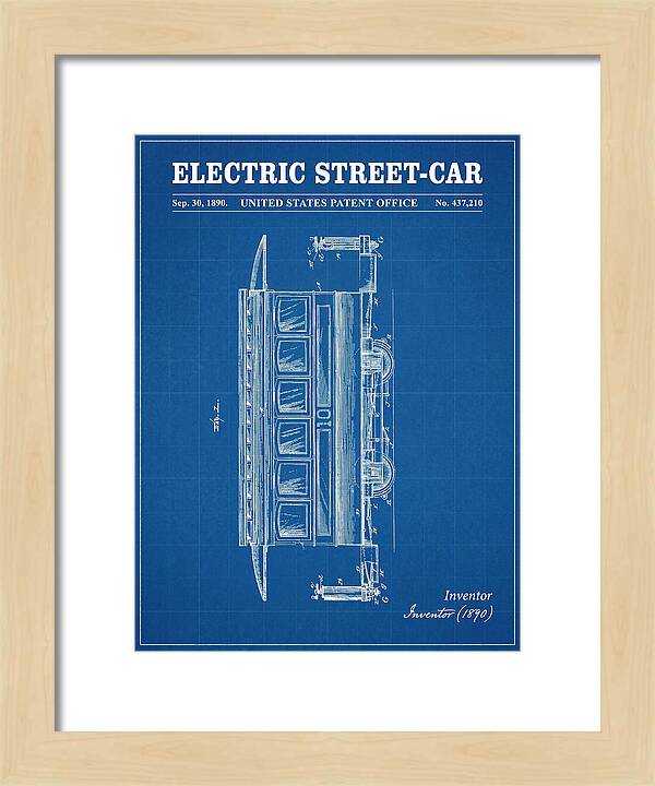 Electric Street Car Blueprint Patent Us437210