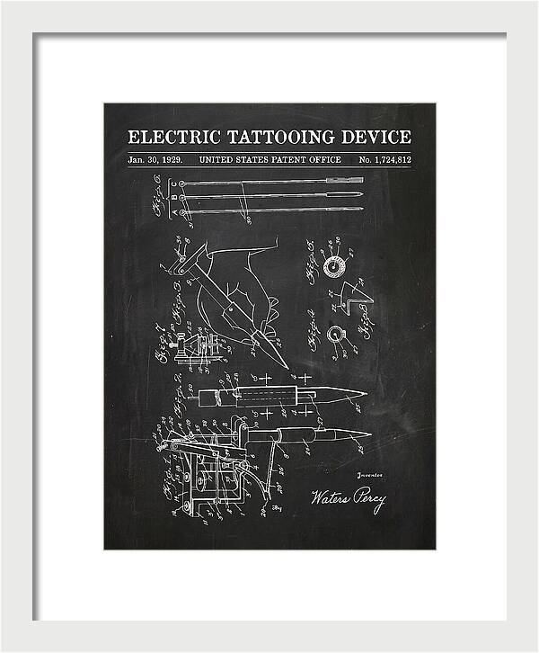 Electric Tattoo Machine Chalkboard Patent Us1724812a