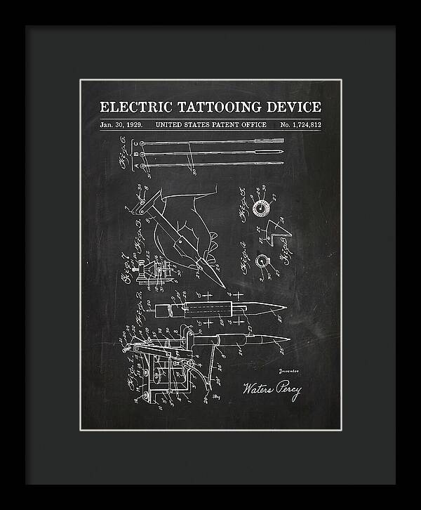Electric Tattoo Machine Chalkboard Patent Us1724812a