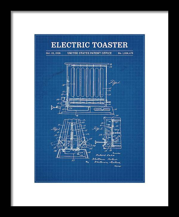 Electric Toaster Blueprint Patent Us1826475a