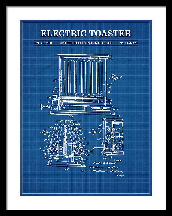 Electric Toaster Blueprint Patent Us1826475a