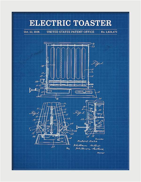 Electric Toaster Blueprint Patent Us1826475a