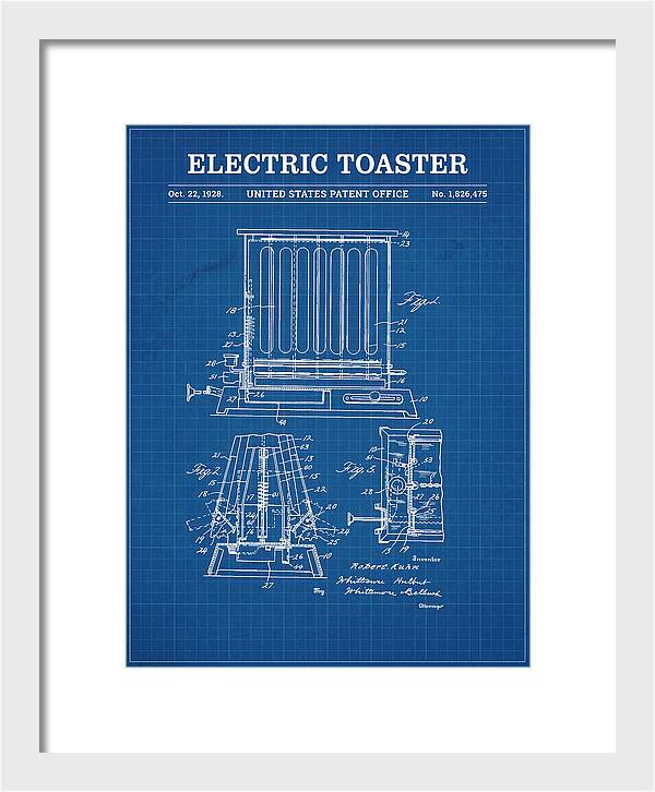 Electric Toaster Blueprint Patent Us1826475a