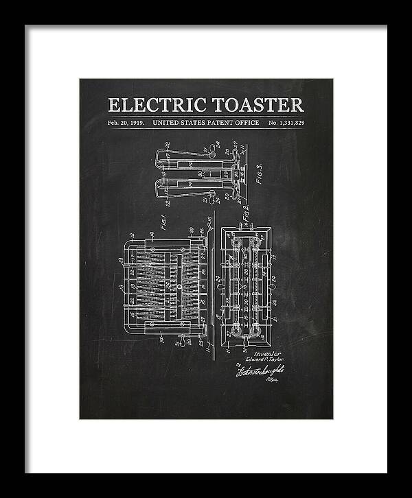 Electric Toaster Chalkboard Patent Us1331829a