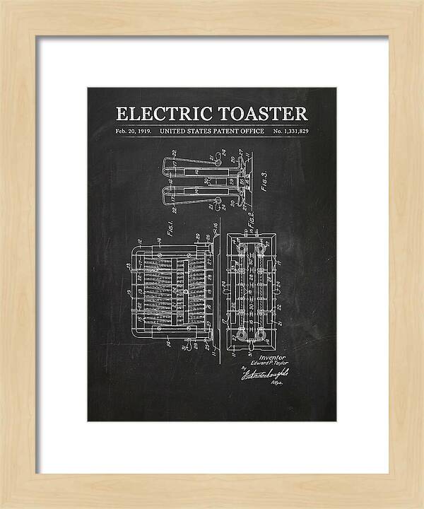 Electric Toaster Chalkboard Patent Us1331829a