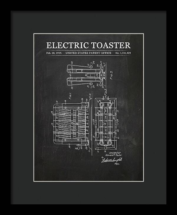 Electric Toaster Chalkboard Patent Us1331829a