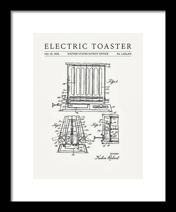 Electric Toaster Minimalist Patent Us1826475a