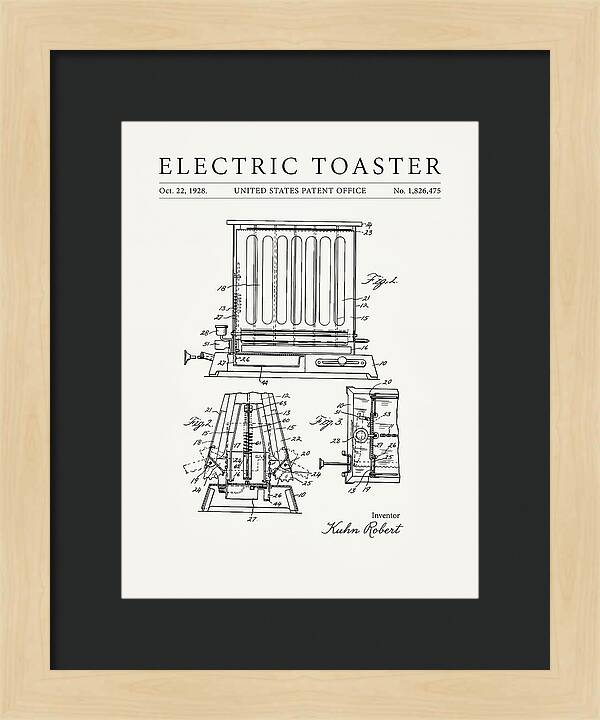 Electric Toaster Minimalist Patent Us1826475a