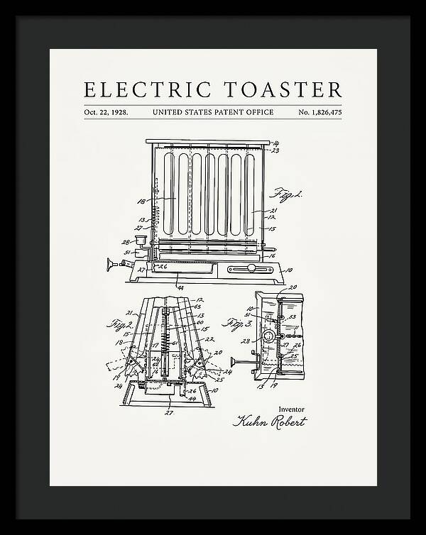 Electric Toaster Minimalist Patent Us1826475a