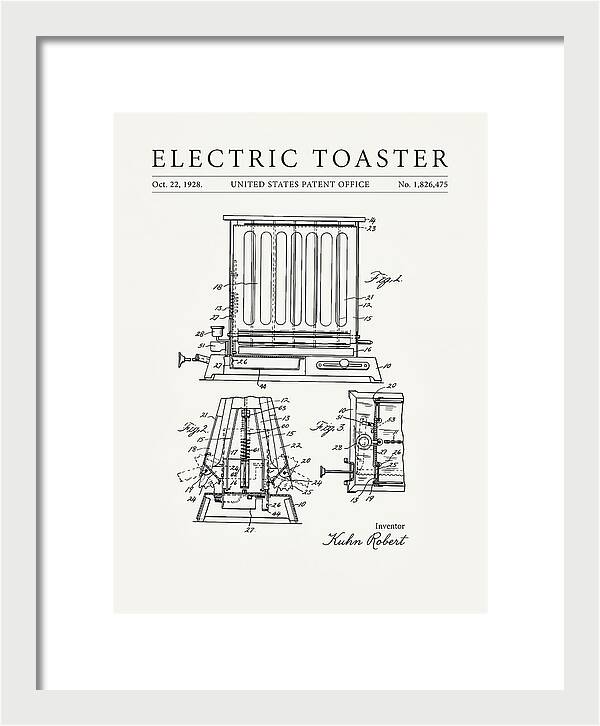 Electric Toaster Minimalist Patent Us1826475a