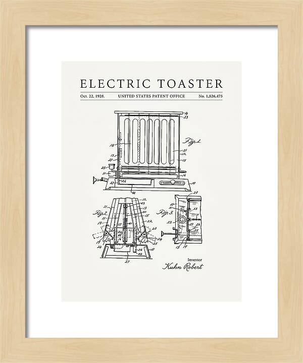 Electric Toaster Minimalist Patent Us1826475a