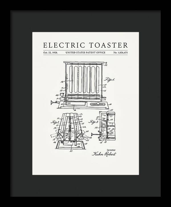 Electric Toaster Minimalist Patent Us1826475a