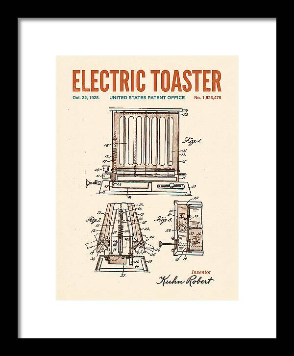 Electric Toaster Retro Patent Us1826475a