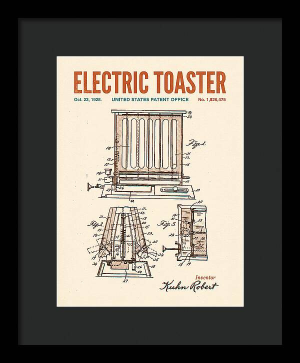 Electric Toaster Retro Patent Us1826475a