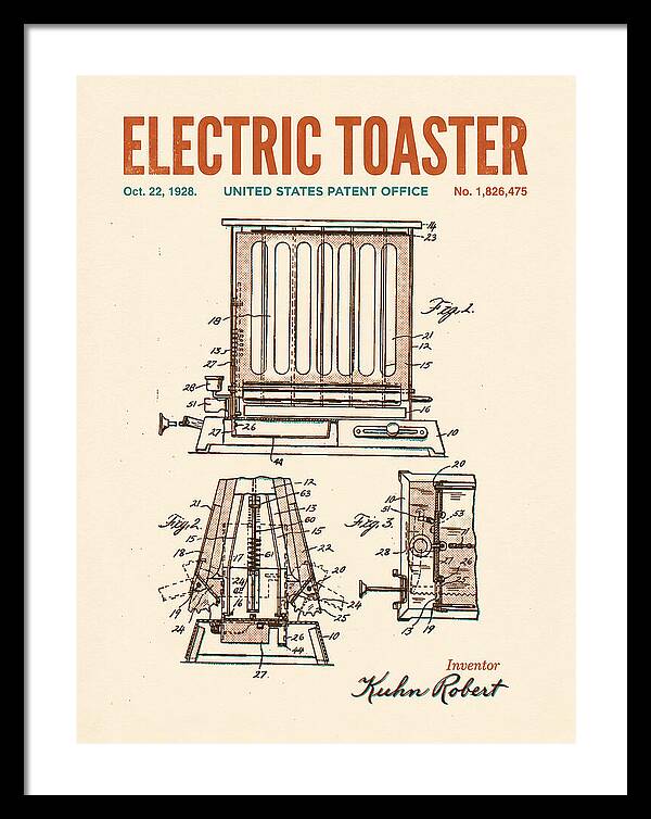 Electric Toaster Retro Patent Us1826475a