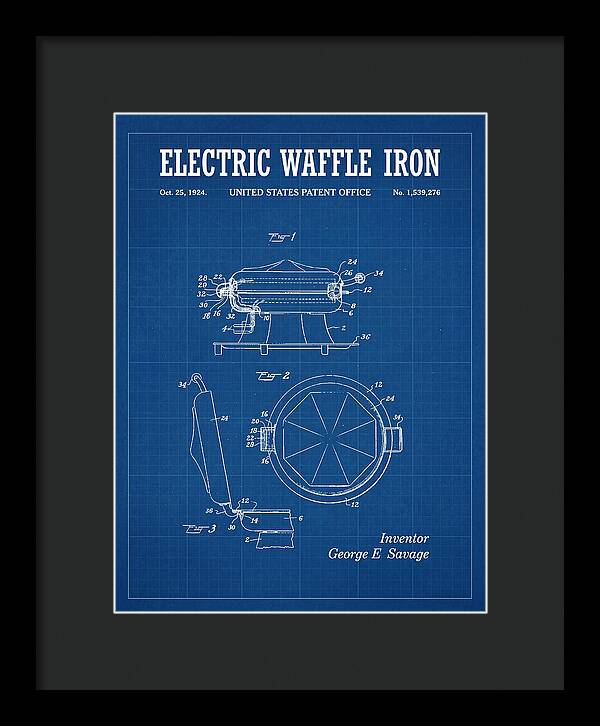 Electric Waffle Iron Blueprint Patent Us1539276a