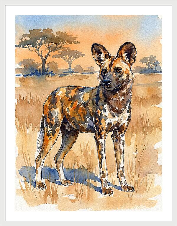 Elegant African Wild Dog