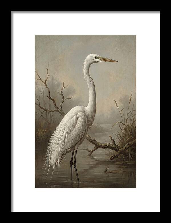 Elegant Egret In Tranquil Waters