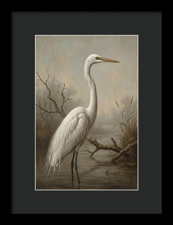 Elegant Egret In Tranquil Waters