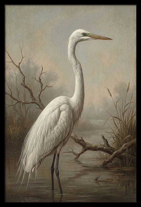 Elegant Egret In Tranquil Waters
