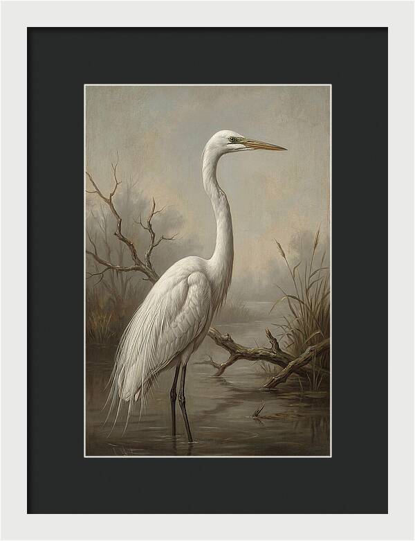 Elegant Egret In Tranquil Waters
