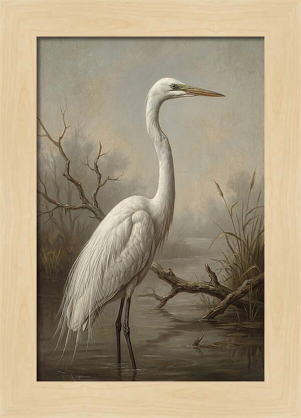Elegant Egret In Tranquil Waters