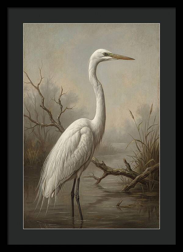Elegant Egret In Tranquil Waters