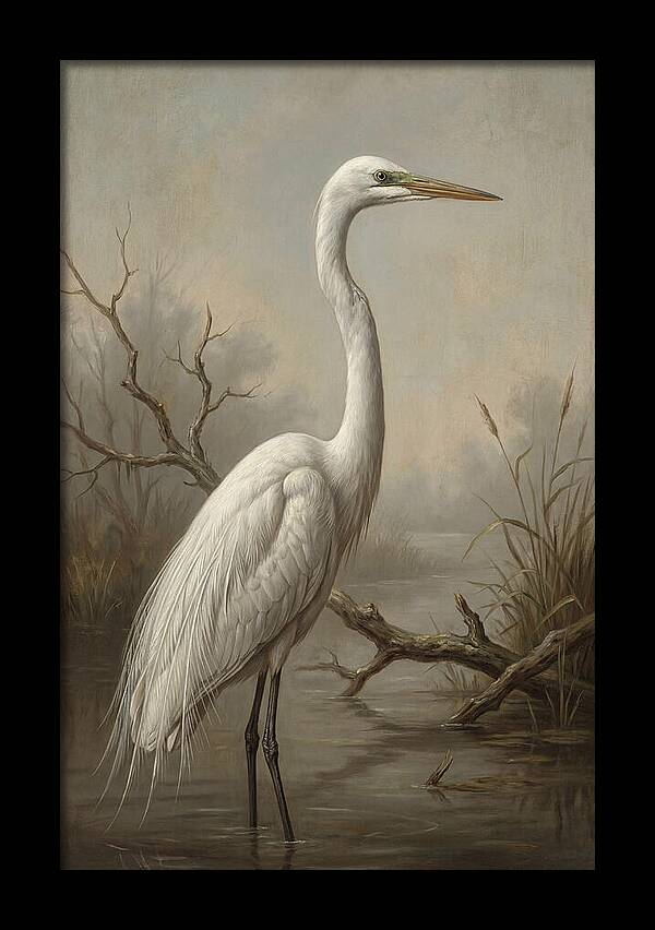 Elegant Egret In Tranquil Waters