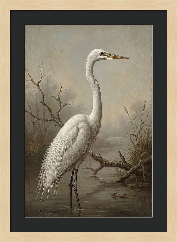 Elegant Egret In Tranquil Waters