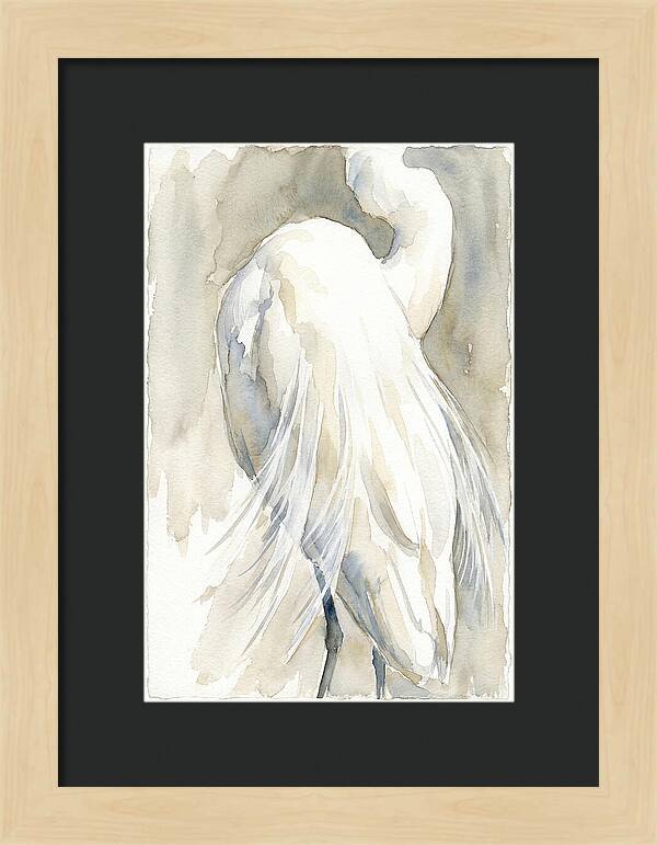 Elegant Egret In Watercolor