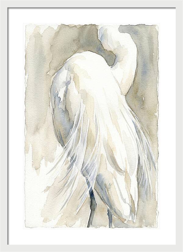 Elegant Egret In Watercolor