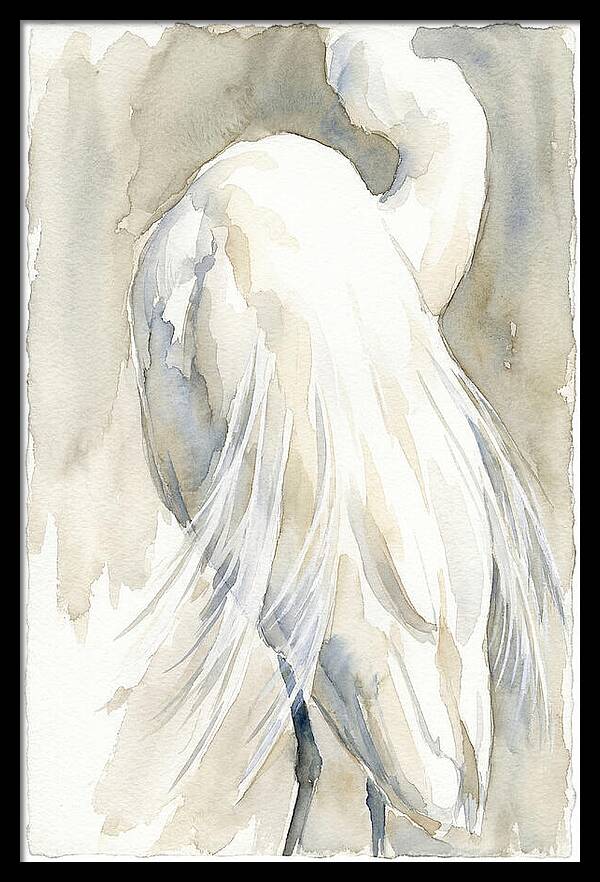 Elegant Egret In Watercolor