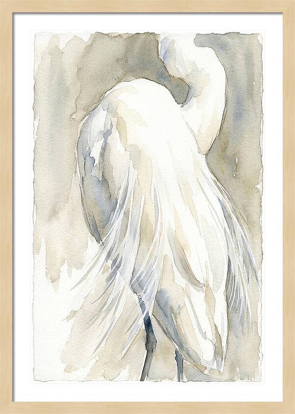 Elegant Egret In Watercolor