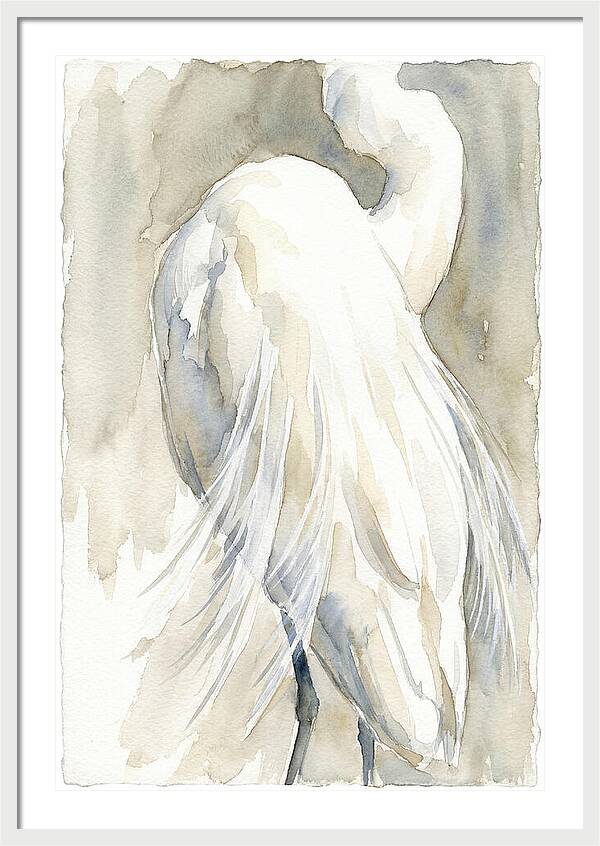 Elegant Egret In Watercolor