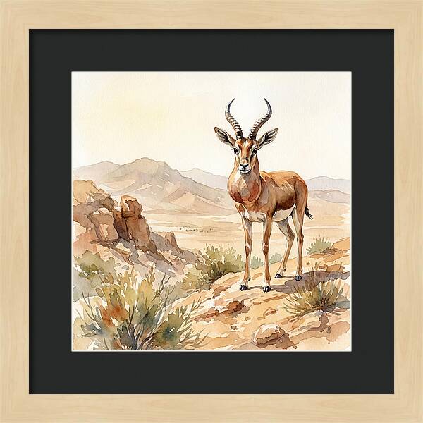 Elegant Gazelle Amidst Arid Terrain