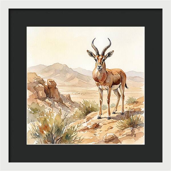 Elegant Gazelle Amidst Arid Terrain
