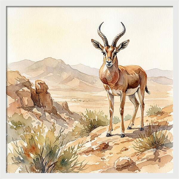 Elegant Gazelle Amidst Arid Terrain