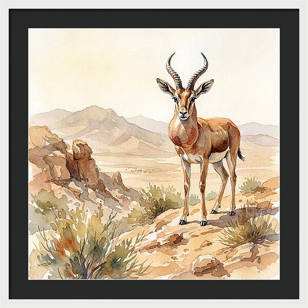 Elegant Gazelle Amidst Arid Terrain