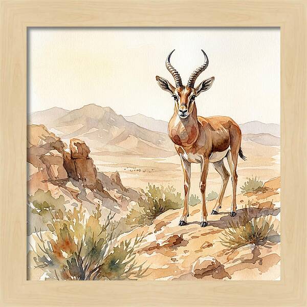 Elegant Gazelle Amidst Arid Terrain